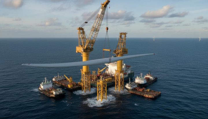 На шельфе Тайваня началась установка турбин морской ветроэлектростанции Хай-Лун 3