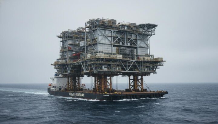 В Китае отправили к месту установки крупнейшую в мире морскую подстанцию